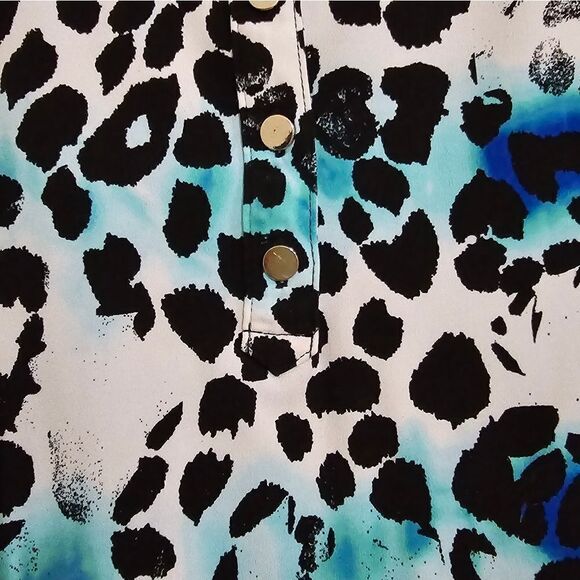 πΏ"Alfani" shirt/top/blouse, animal print, size PetiteβL. - Picture 3 of 13